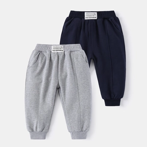 Kids Sports Pants Cotton Blend Patchwork Joggers Casual Loose Soft Sweatpants For Boys Girls Toddler Spring Autumn Trousers