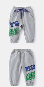 Détails du jogging gris enfant avec cordon bleu et imprimé lettres Handsome Boys