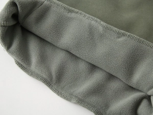 Close-up of premium warm fleece lining and neat stitching on children's hoodie