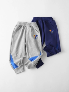 Ensemble de pantalons de jogging pour enfants avec broderie dinosaure et taille élastique