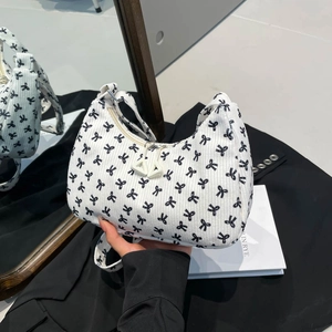 Women Cute Corduroy Underarm Bag Vintage Strawberry Cherry Printed Crossbody Bag Small Square Shoulder Bag Literary Casual Hobo Bag