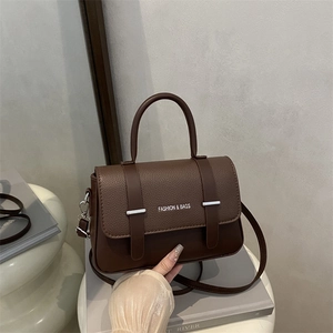 Fashion Women PU Leather Messenger Bag Vintage Lychee Texture Handbag Crossbody Square Bag For Commuting Street Style