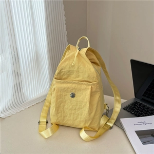 Fashion Nylon Multi-functional Backpack For Women Casual Large Capacity Travel Chest Shoulder Bag Waterproof Lightweight Streetwear Style