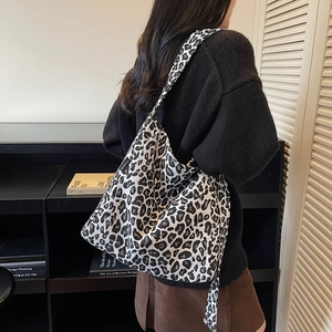 Borsa tote alla moda con stampa zebrata da donna, grande capacità e tracolla comoda