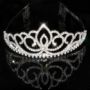 Luxuriöse Legierung Strass Braut Krone Tiara Funkelnder Hochzeit Kopfschmuck Für Damen Bankett Party Haarschmuck