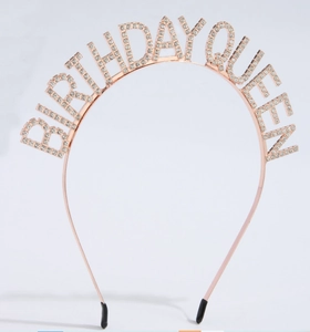 Birthday Queen Rhinestone Tiara Tiara Crown And Glitter Sash For Women Birthday Party Decorations Sweet Girl Gift Jewelry