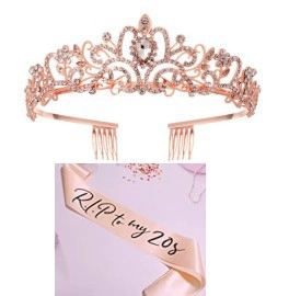 Ensemble diadème et écharpe R.I.P to my 20s pour fête de 30ème anniversaire femme