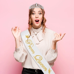 Prom Queen Schärpe und Strass-Tiara Set für Abschlussfeiern oder Tanzveranstaltungen