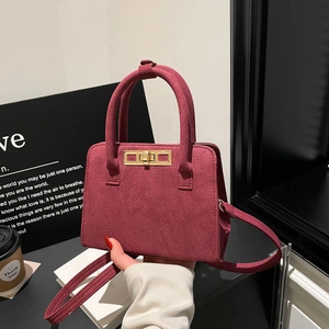 Women Minimalist Matte PU Leather Handbag Large Capacity Crossbody Bag For Commute Fashion Texture Tote Shoulder Bag