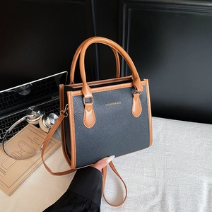 Fashion PU Leather Tote Bag For Women Litchi Grain Crossbody Bag High Sense Large Capacity Commuter Handbag Shoulder Bag