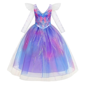 Children's Wicked Glinda princess gown featuring gradient bodice and sequined tulle skirt