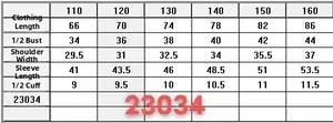 Size chart for Wednesday Adams cosplay black dress showing precise body measurements
