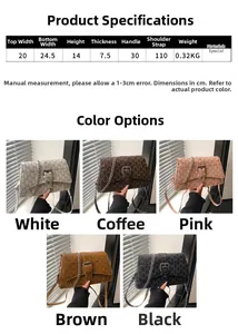 Guide des tailles et collection de sacs à bandoulière à chaîne imprimés pour femmes