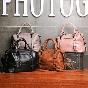 Litchi texture faux leather doctor handbag set in black brown pink and purple colors