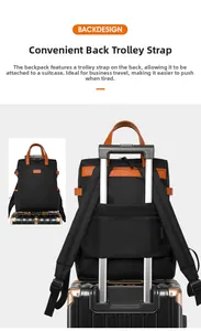 Wasserdichter Laptop-Rucksack mit Kofferband-Design für bequeme Geschäftsreisen