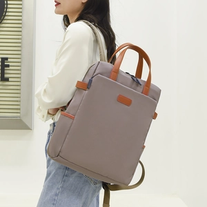 Mode Damen Laptop Rucksack Wasserdichtes Nylon Business Pendeln Tasche Minimalistischer Diebstahlschutz Reise Handtasche