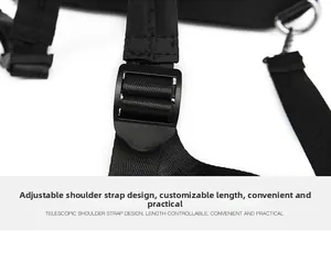 Macro detail of high-density nylon adjustable strap with matte buckle for backpack