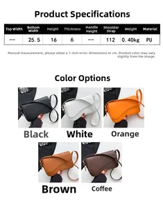 Detailed dimensions of the flap shoulder bag with precise measurements in centimeters