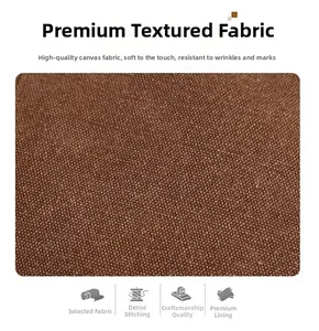 Gros plan sur la texture en toile marron montrant le tissage croisé et le tissu