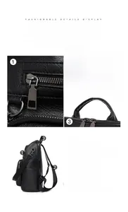Detailing smooth metal zippers, adjustable straps, and comfortable handle on a black backpack