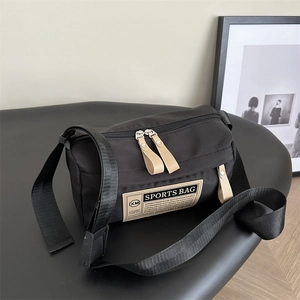 Mode Oxford Stof Dames Schouder Crossbodytas Sportief Klein Vierkant Tasje Met Letter Patch Verstelbare Riem Voor Dagelijks