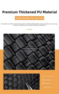 Close-up of durable black woven texture leather with anti-scratch and waterproof features