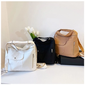 Vielseitiger Damen Rucksack mit großer Kapazität in Beige, Schwarz und Khaki für Alltag