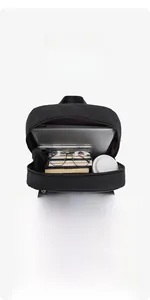 Detail showing high-capacity interior with laptop compartment and waterproof oxford fabric