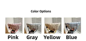Options de couleur détaillées des sacs de poitrine en toile rayée en rose, gris, jaune et bleu