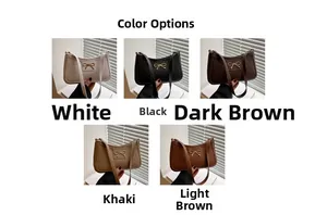 Détails des sacs tissés en blanc, noir, marron et kaki avec boucle noeud papillon