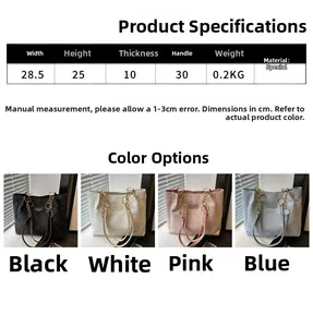 Detailed size chart and dimensions of the stylish canvas tote bag with 4 color options