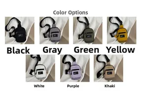 Aperçu des sept coloris disponibles pour ces sacs bandoulière en nylon tendance et sport