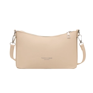 Modern beige minimalist bucket bag with adjustable strap for women in summer fashion