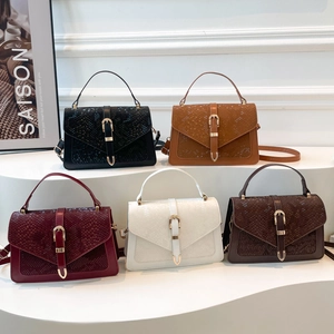 Vintage Snake Pattern PU Leather Handbag For Women Minimalist Small Square Shoulder Bag With Gold Buckle Fashion Crossbody Bag