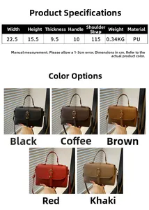 Detailed size chart for the retro lychee pattern tote bag with dimension measurements