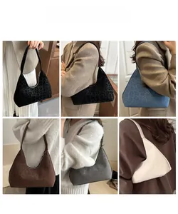 Multiple views showing leopard print shoulder bags in various colors on a model