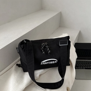 Fashion Women Oxford Cloth Dumpling Shoulder Bag Street Style Water Repellent Crossbody Bag Letter Printed Messenger Bag For Daily Work