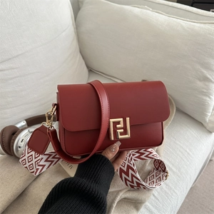 Borsa a Spalla in Pelle PU Vintage da Donna Piccola Borsa Quadrata Retro Con Doppia Tracolla Staccabile Fibbia in Metallo Geometrica Moda Borsa a Tracolla