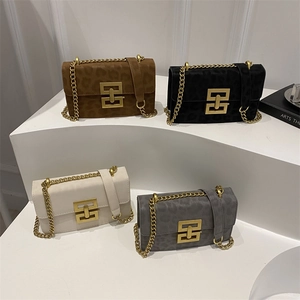 Sac à Épaule en Chaîne pour Femmes Vintage Imprimé Léopard en Cuir Synthétique Mode Serrure Géométrique Sac Bandoulière Carré