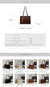 Detailed dimensions and leopard print options for this large lightweight PU tote bag