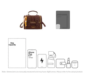 Detailed view of leopard print bag capacity showing storage for phone and accessories