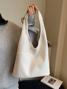 Women Large Capacity Woven Hobo Shoulder Bag PU Leather Braided Tote Handbag Versatile Casual Fashion Commuter Bag