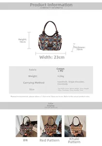 Detailed size specifications for quilted bucket bag with 23x18x10cm dimensions