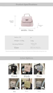 Tableau des tailles et guide des couleurs pour mini sac à dos en cuir PU femme