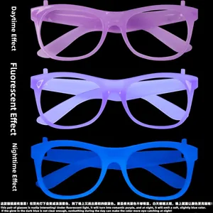 Gafas luminosas que cambian de color, del violeta diurno al azul fluorescente nocturno