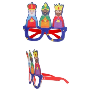 Lunettes de fête des Rois Mages avec couronnes en feutre et étoiles pour l'Épiphanie