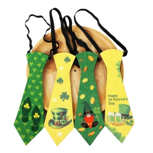 Lot de cravates pailletées pour la Saint-Patrick avec trèfles et motifs de leprechaun