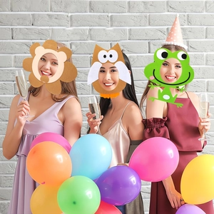Kids animal felt masks including lion, owl and frog for birthday party and school dress up