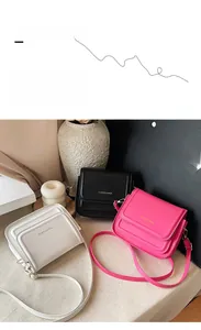 Détail de sacs à rabat tendance en blanc, noir et rose avec boucles en métal doré