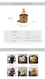 Size guide for canvas crossbody phone bag showing dimensions H20cm x W14cm x T7cm